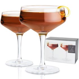 Angled Crystal Coupe Glasses by Viski®