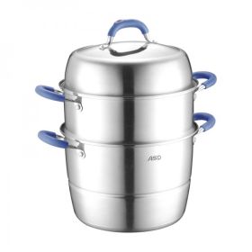 Three-layer multi-bottom stainless steel steamer