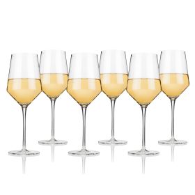 Angled Crystal Chardonnay Glasses (Set of 6) by Viski