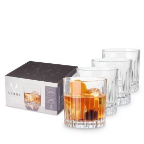 Reserve Milo Crystal Rocks Glasses By Viski (set of 4)