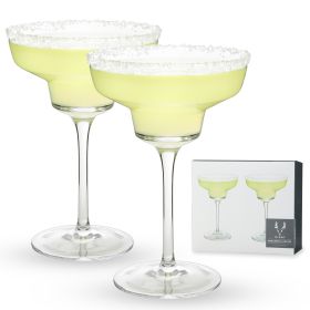 Angled Crystal Margarita Glasses by Viski®