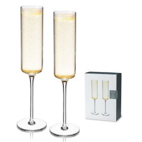 Laurel Champagne Flutes by Viski