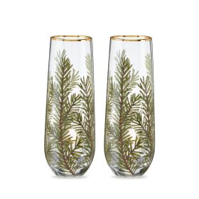 Woodland Stemless Champagne Flute Set by Twine®