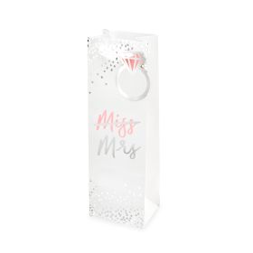 Miss To Mrs Single-Bottle Wine Bag by Cakewalk