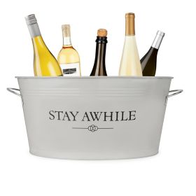 Stay Awhile Metal Drink Tub by Twine®