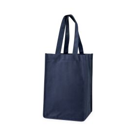 4 Bottle Non Woven Tote in Blue by True