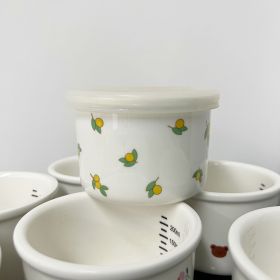 Children's Ceramic Bowl with lid (Option: White Olive)