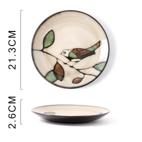 Hand Painted Ceramic Plate (Option: Spirit Bird Plate Dish)