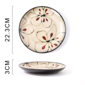 Hand Painted Ceramic Plate (Option: Kapok Plate Dish)