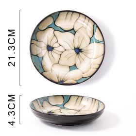 Hand Painted Ceramic Plate (Option: Lily Deep Plates)