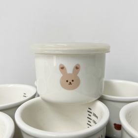 Children's Ceramic Bowl with lid (Option: White Rabbit)