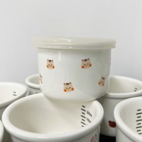 Children's Ceramic Bowl with lid (Option: White Multi Squirrels)