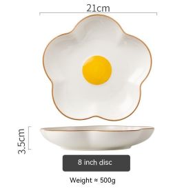 SUNFLOWER Ceramic Tableware (Option: 8inch plate)